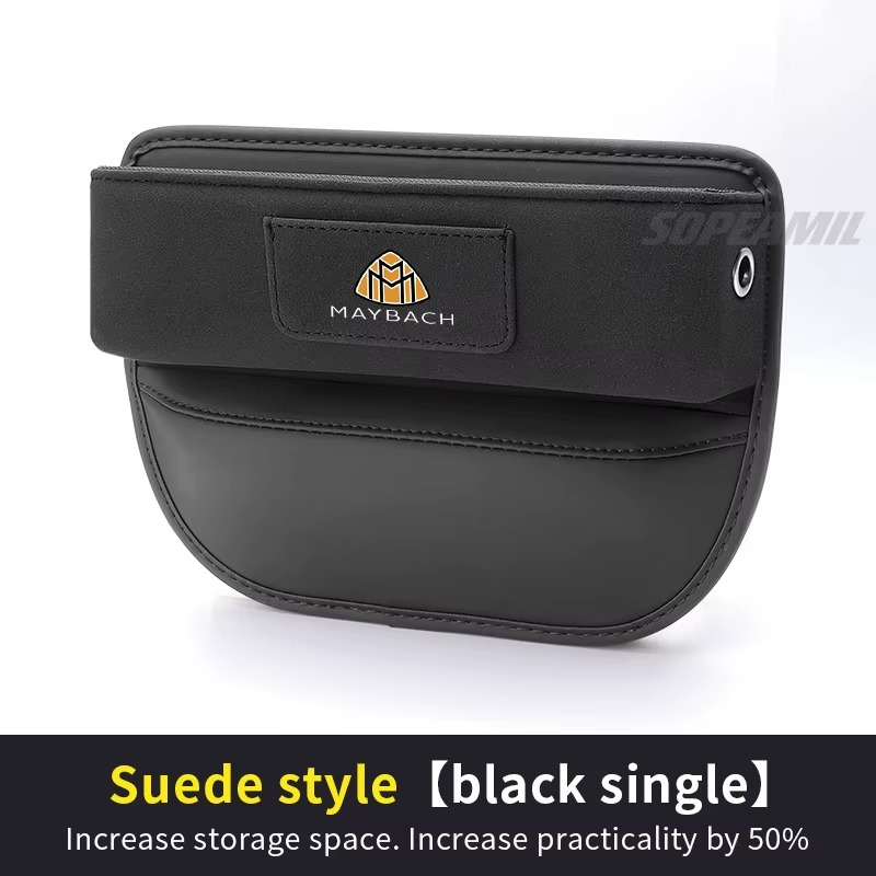 For Maybach S Class GLS480GLS600 S400 S450 S480 S560 S580 S650 S680 Suede Car Seat Crevice Storage Box Seat Gap Slot Card Holder