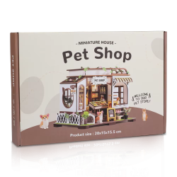 New Diy Wooden Pets Shop Casa Doll Houses Miniature Building Kits Dollhouse With Furniture Led Lights For Girls Birthday Gifts