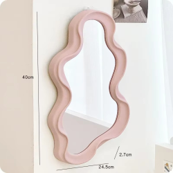 Wavy Wall Mirror Items Girls Small Floor Funky Cloud White Cute Mirror Men Nordic Korean Plastic Espelhos Home Decorations Cheap