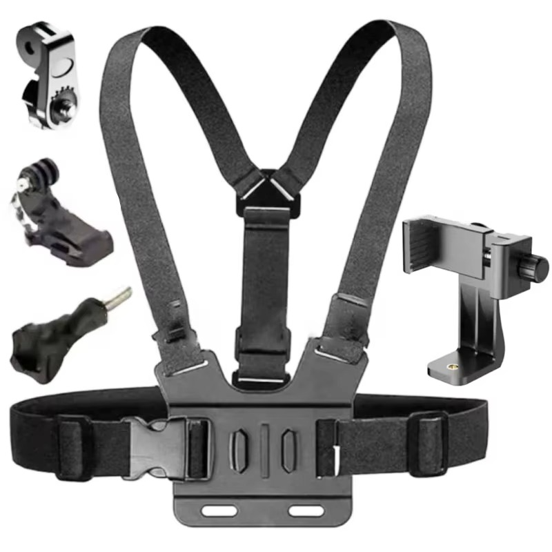 Chest Strap Mount Belt Mobile Phone For iphone 14 Holder For GoPro Hero 11 10 9 8 DJI Outdoor Move Action Camera Accessories POV
