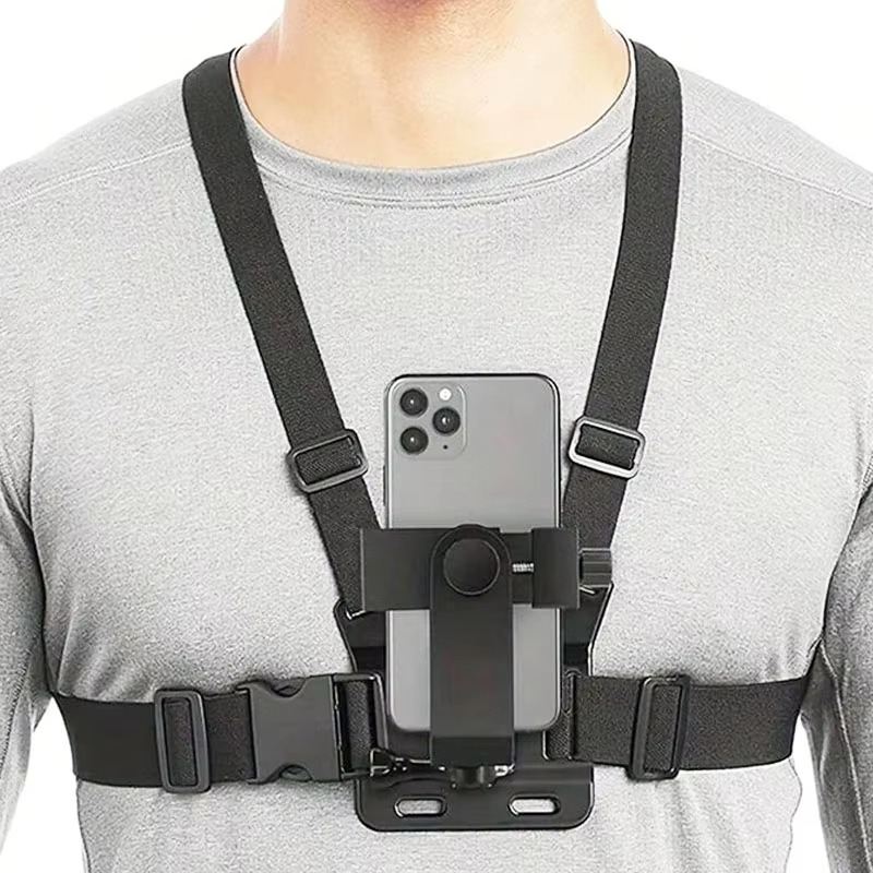 Chest Strap Mount Belt Mobile Phone For iphone 14 Holder For GoPro Hero 11 10 9 8 DJI Outdoor Move Action Camera Accessories POV