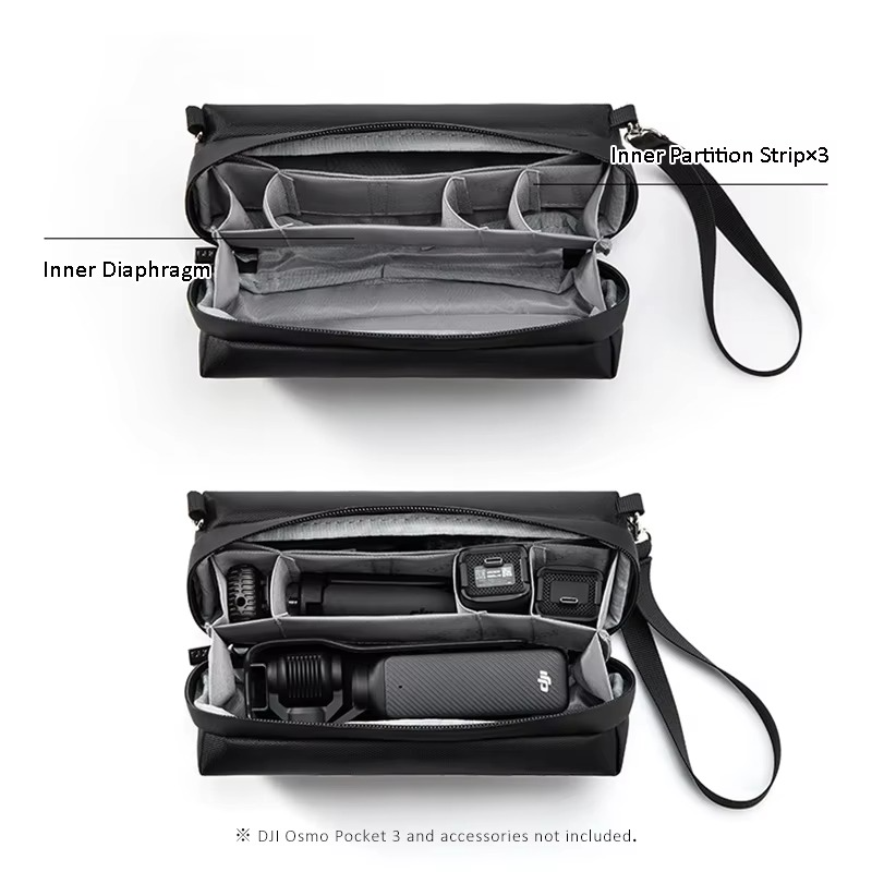 BOONA Oxford Action Camera Bag for DJI Pocket 3 Portable Shoulder Sports Camera Accessories Storage Bag