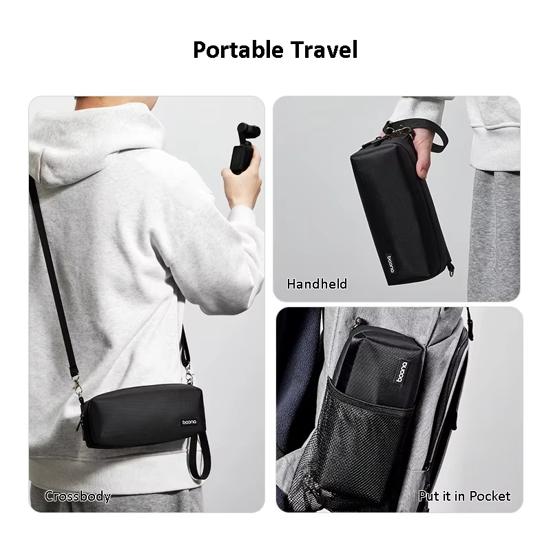 BOONA Oxford Action Camera Bag for DJI Pocket 3 Portable Shoulder Sports Camera Accessories Storage Bag
