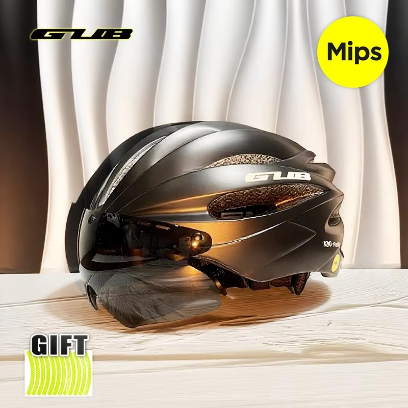 GUB PC+EPS Bicycle Helmet Mips Bike Cascos Adults Road Cycling Helmets Integral Hat with Goggles Bi Cycle Half Caps for Man L