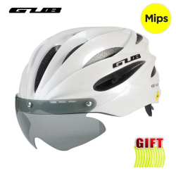 GUB PC+EPS Bicycle Helmet Mips Bike Cascos Adults Road Cycling Helmets Integral Hat with Goggles Bi Cycle Half Caps for Man L