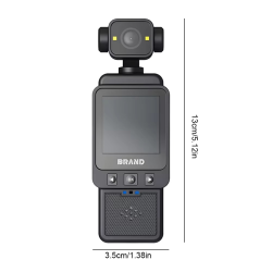 Wearable 1080P WiFi Sports Camera Handheld 180° Rotating Mini Portable Anti-shake Camera Wireless Night Vision Cycling Recorder