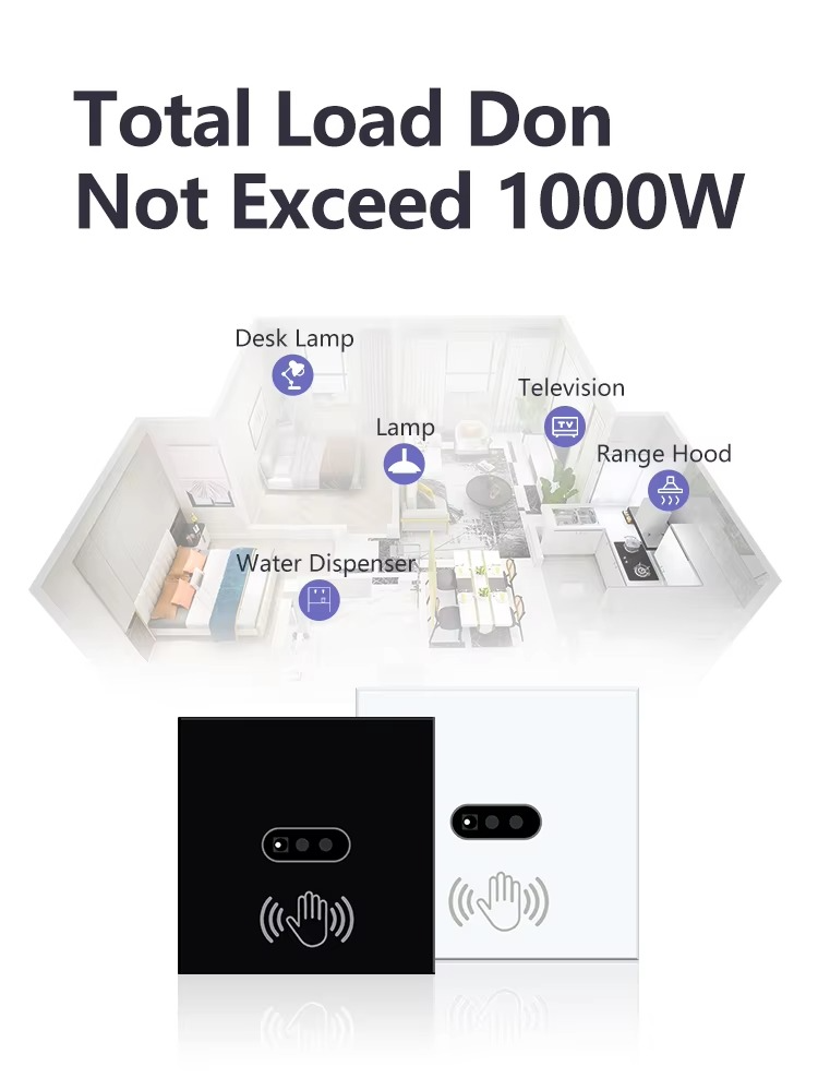 Logen No Need Touch IR Wall Light Switch Infrared Motion Sensor Hand Wave Sensor Switch EU US 220V Glass Panel Need Neutral Wire
