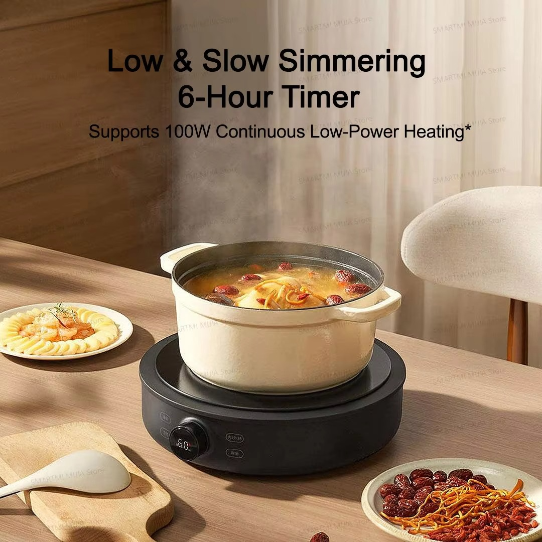 XIAOMI MIJIA Electric Ceramic Cooktop,10‑Level Power With Child Safety Lock,Timer,2200W Induction Cooker,CN Version With Adapter