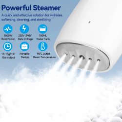 Foldable Garment Steam Iron 1000W Portable Handheld Fabric Steamer Iron With 30s Fast Heat-up Home Travelling Clothes Steamer