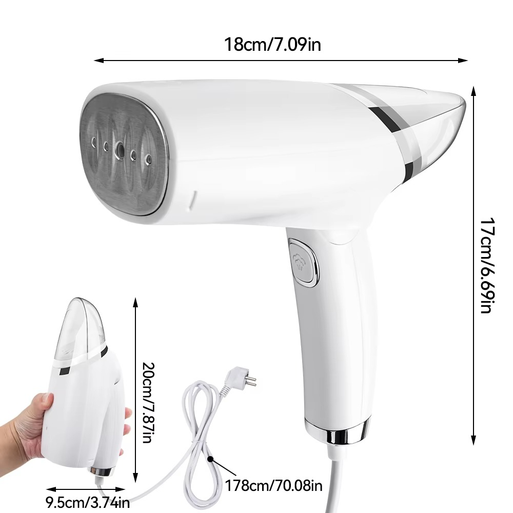 Foldable Garment Steam Iron 1000W Portable Handheld Fabric Steamer Iron With 30s Fast Heat-up Home Travelling Clothes Steamer