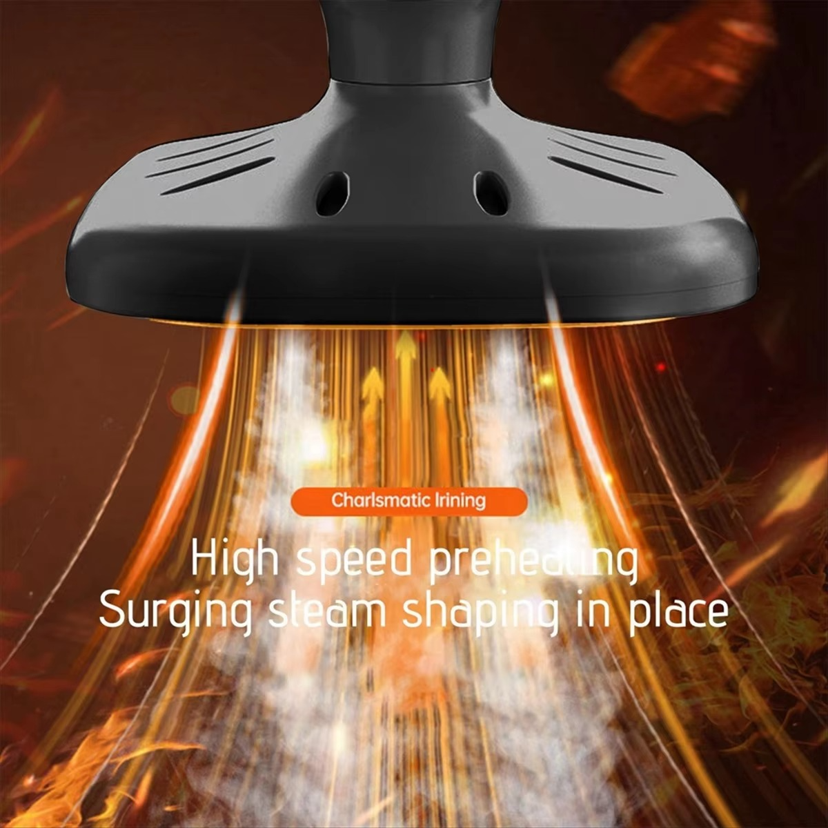 Portable Travel Steamer for Clothes Mini Steam Iron 180°Rotatable Handheld Steam Iron for Fabric Clothes Blac