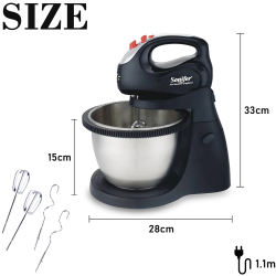 Stand Mixer Professional Kitchen Aid Chef Machine 250W Food Blender Cream Whisk Cake Dough Mixers With 3L Bowl Charm Sonifer