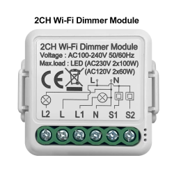 GIRIER Tuya WiFi Smart Dimmer Switch, 10A, 1/2 Gang, 2-Way, Alexa & Google Home Compatible