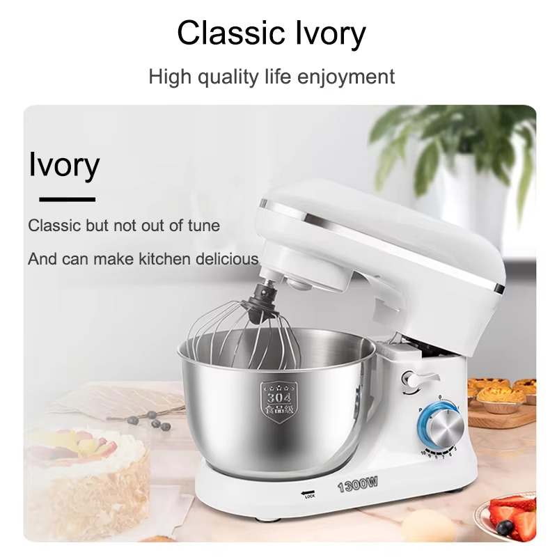 5.5L Planetary mixer Stainless Steel Bowl Kitchen Food Stand Mixer Cream Egg Whisk Blender Cake Dough Bread Mixer Maker Machine