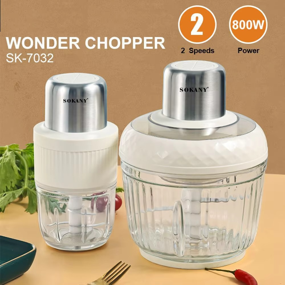 Electric Household Meat Grinder & Juicer Food Processor Kitchen Garlic Cutter Blender Suitable for Meat, Vegetables