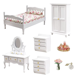 8Pcs/Kit Miniature Model Furniture Simulation 1:12 Toy Accessories