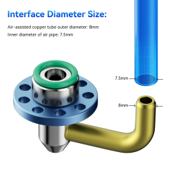 SCULPFUN S9 Air Assist Nozzle Kit(Without Air Pump) High Speed Air Assist Full Metal Structure Perfectly Fits S6 PRO/S9 Lasers