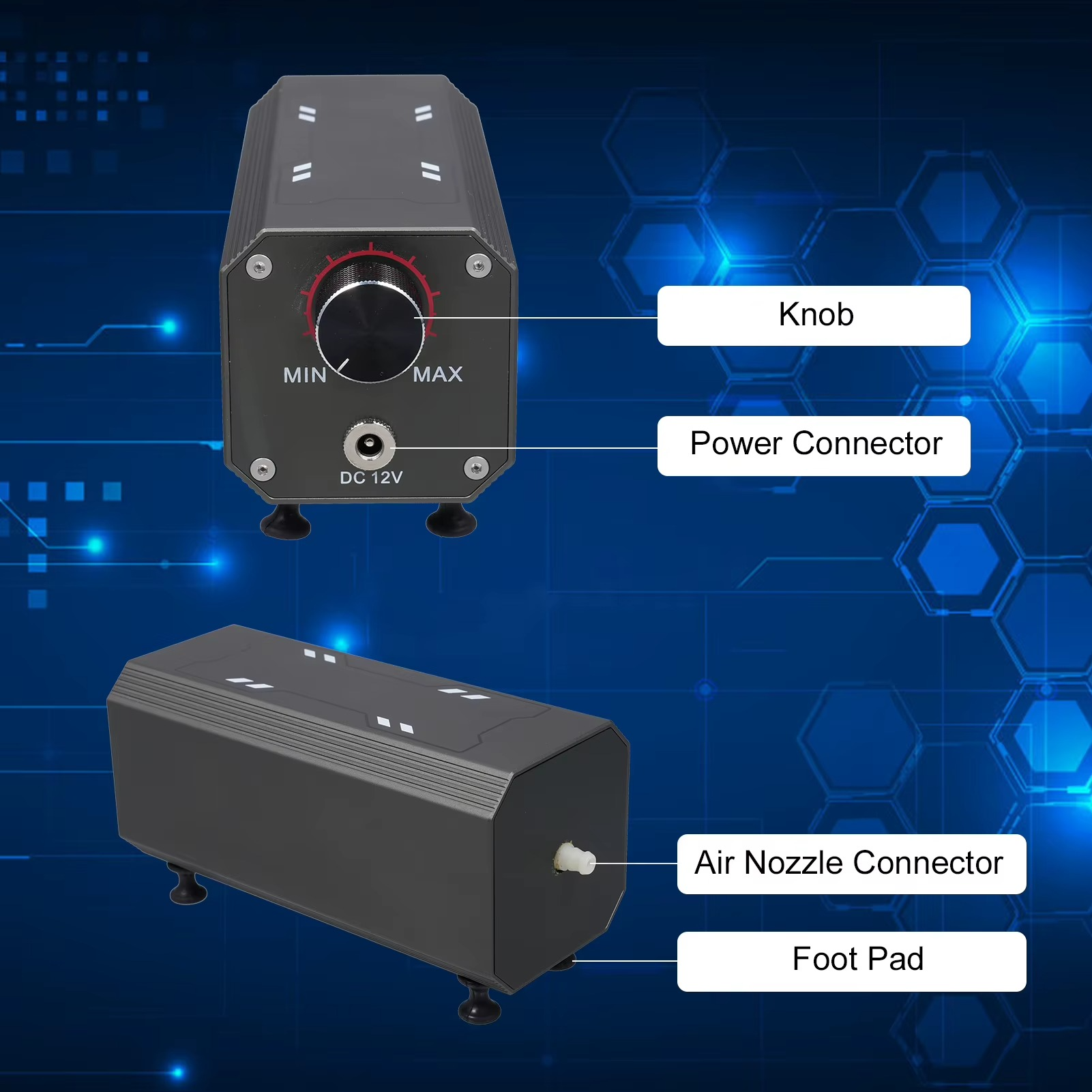 110V/220V Laser Cutting Air Assist System Pump 30L/Min Remove Smoke and Dust for Laser Engraver Cutter Machine