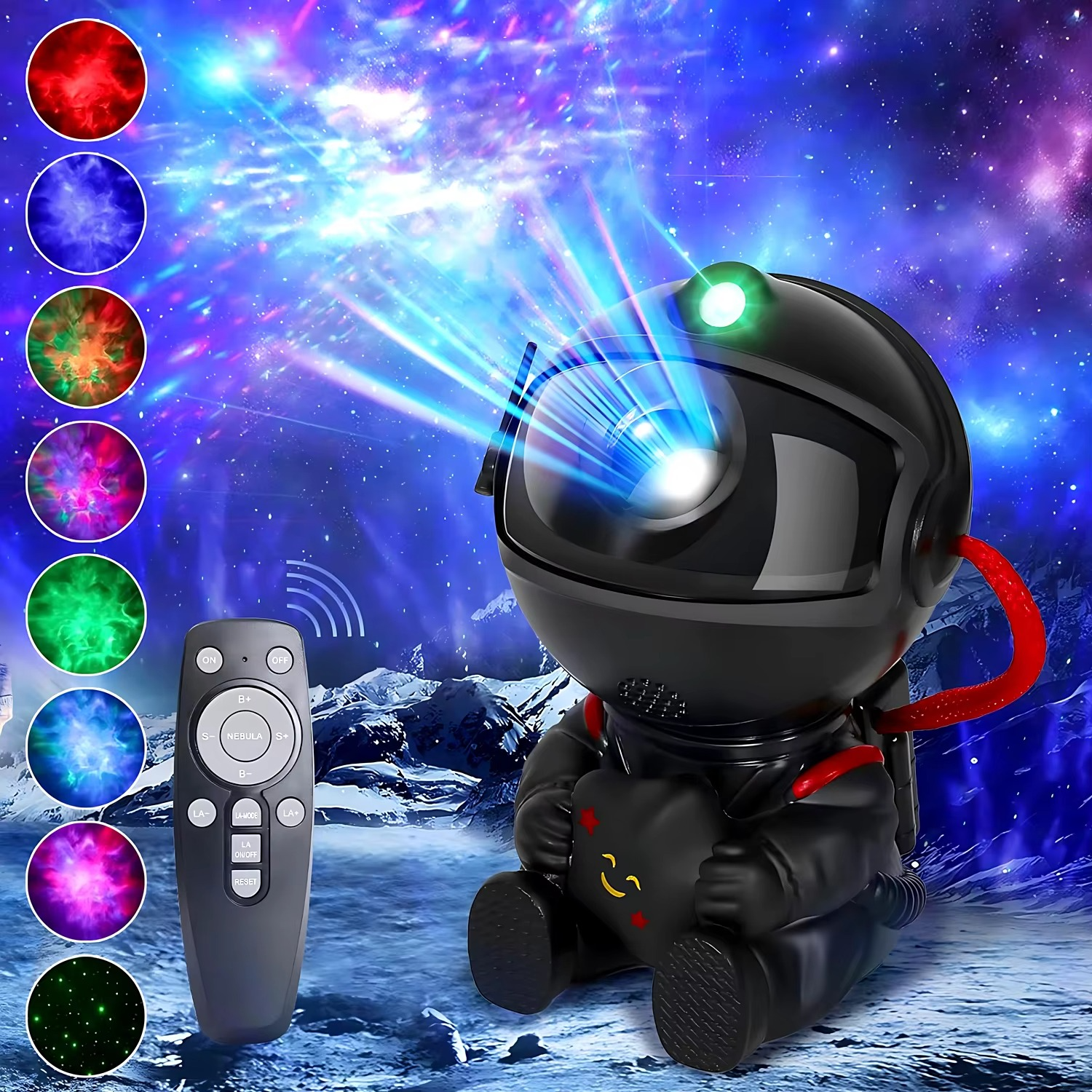 Galaxy Star Projector LED Night Light – Astronaut Space Nebula Lamp for Bedroom & Kids Gift