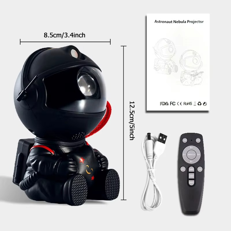 Galaxy Star Projector LED Night Light – Astronaut Space Nebula Lamp for Bedroom & Kids Gift