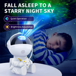 Galaxy Star Projector LED Night Light – Astronaut Space Nebula Lamp for Bedroom & Kids Gift