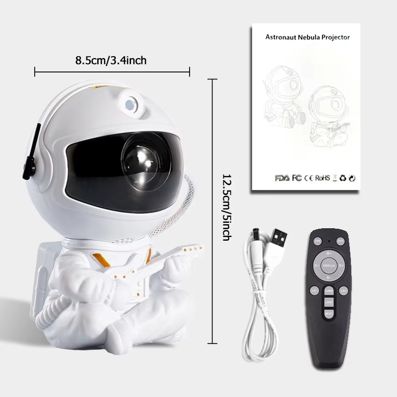 Galaxy Star Projector LED Night Light – Astronaut Space Nebula Lamp for Bedroom & Kids Gift