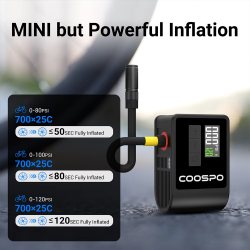 COOSPO Mini Electric Air Pump Portable Digital Inflator 120PSI 500mAh MTB Road Bike Accessories for Bike Schrader Presta Tires