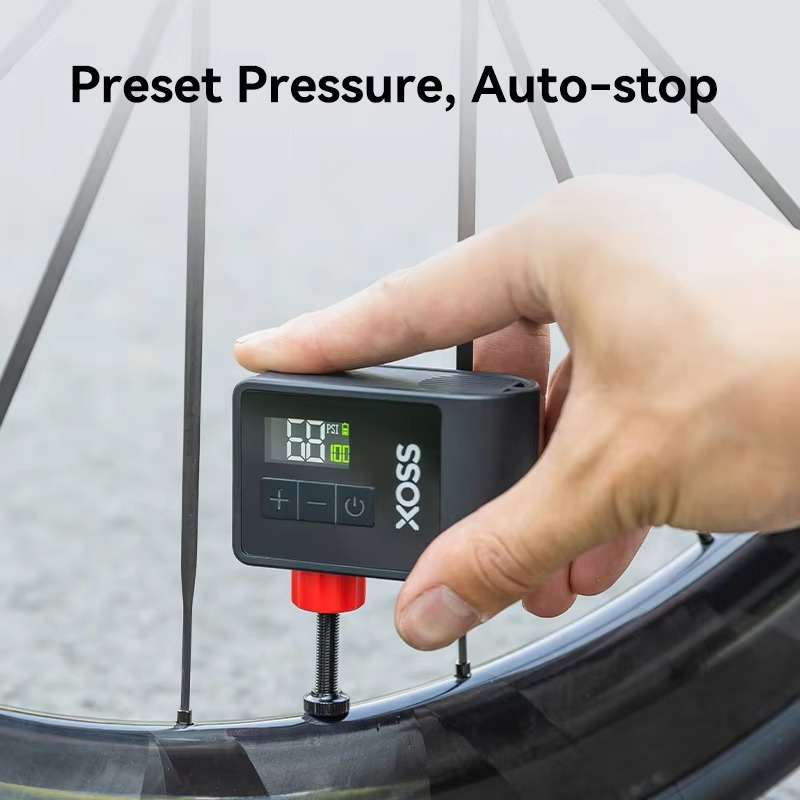XOSS AirCube Wireless Bike Pump 120PSI Mini Portable Air Pump Rechargeable Air Inflator Bike Accessories