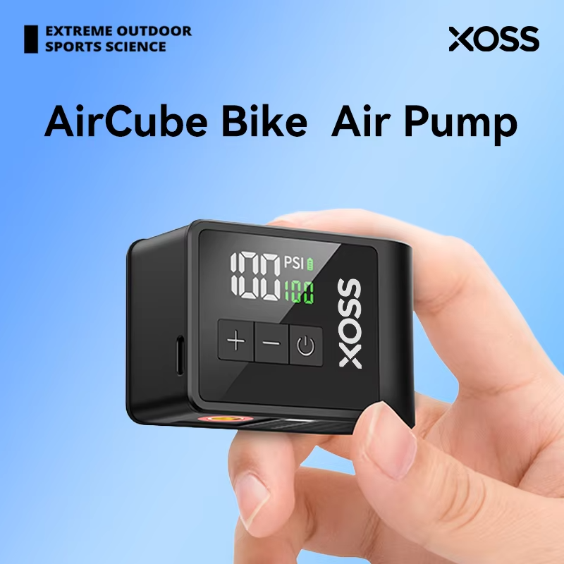 XOSS AirCube Wireless Bike Pump 120PSI Mini Portable Air Pump Rechargeable Air Inflator Bike Accessories