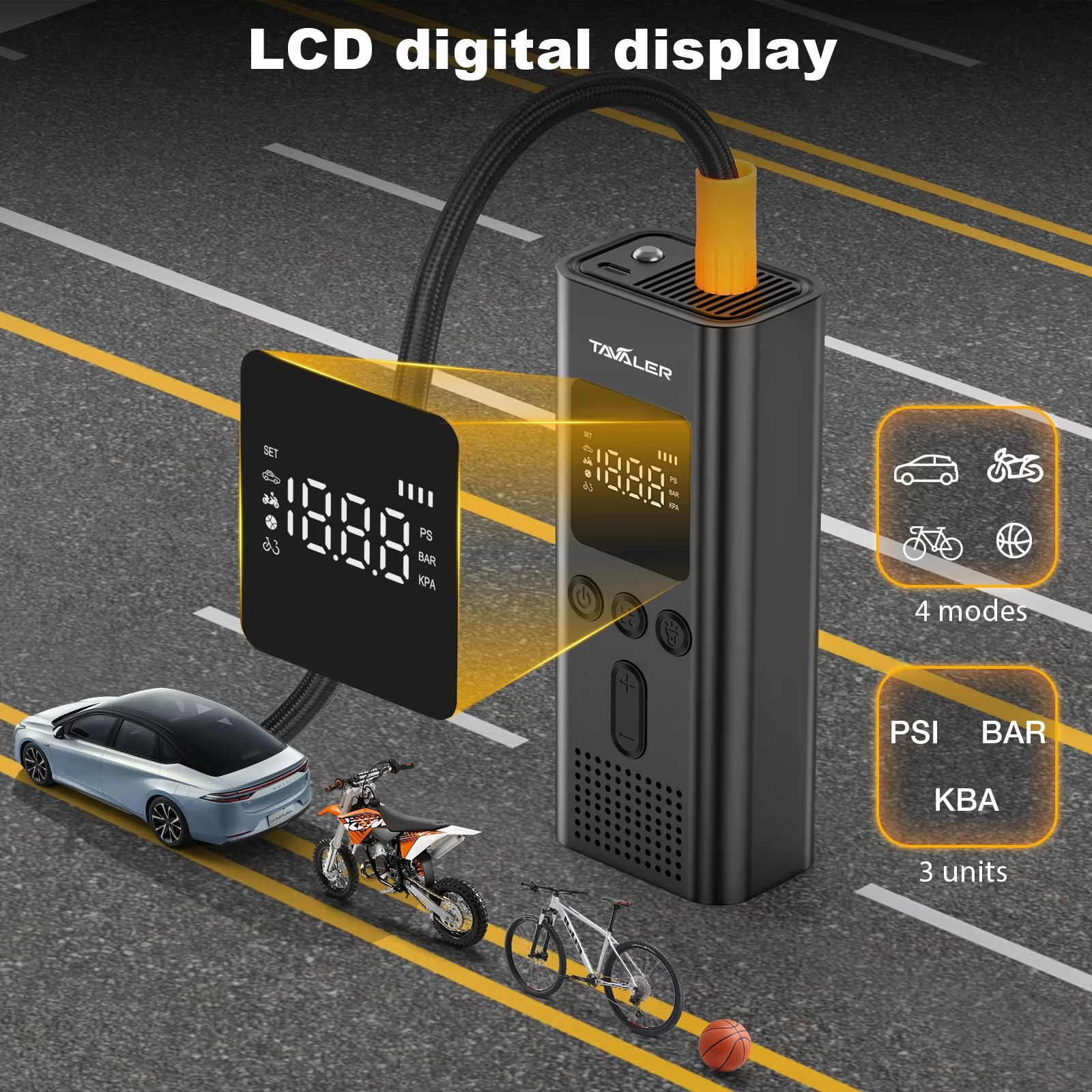 150psi Air Pump Portable Wireless Electric Tire Inflator For Bicycle Car Motorcycle Air Compressor Injector Bike Accessories