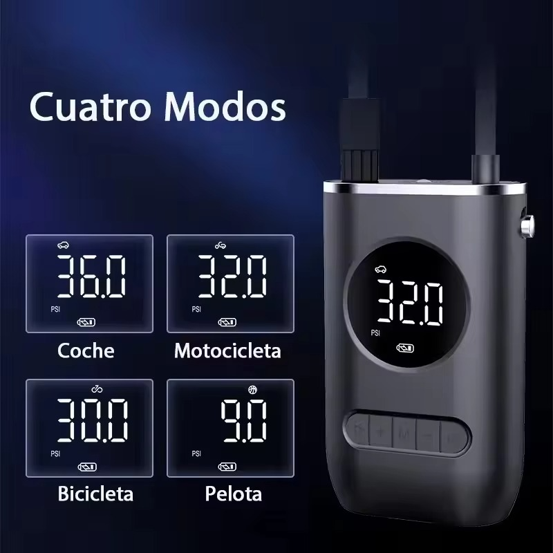 Mini Car Electric Inflation Air Pump Portable Wireless Handheld Charging Digital Display Tire Pump For Car Motorcycle Bike Ball