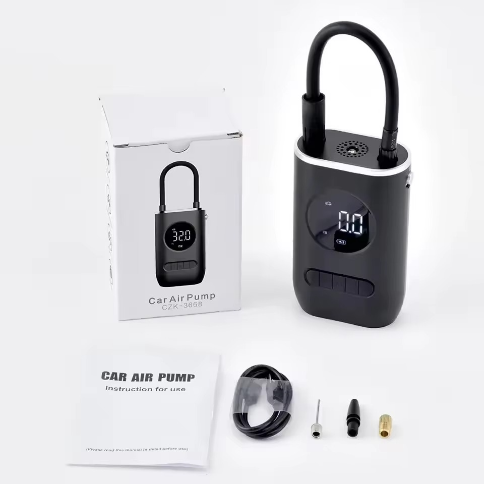 Mini Car Electric Inflation Air Pump Portable Wireless Handheld Charging Digital Display Tire Pump For Car Motorcycle Bike Ball