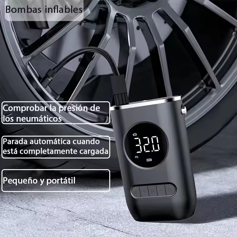 Mini Car Electric Inflation Air Pump Portable Wireless Handheld Charging Digital Display Tire Pump For Car Motorcycle Bike Ball