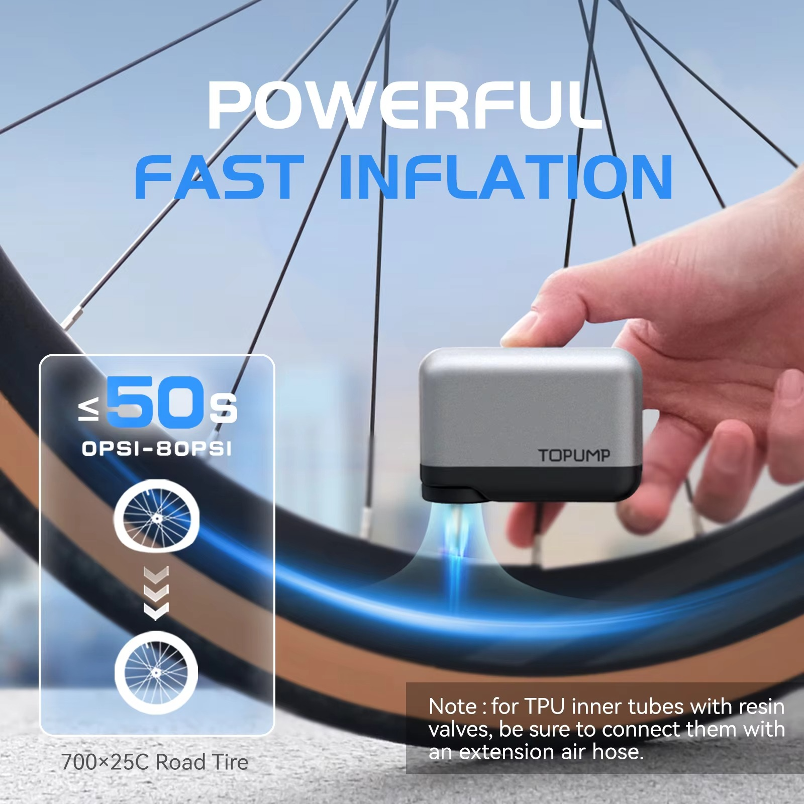 TB2 Tire Inflator Mini Bicycle Pump High Pressure 120PSI 450mAh Battery Cycling Bike Accessories Schrader Presta Valve Tiny Pump