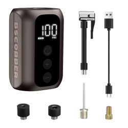 BSCOBBER A5mini Portable Air Pump Portable Rechargeable Wireless Bicycle Accessories Tire Inflator 100PSI High Pressure