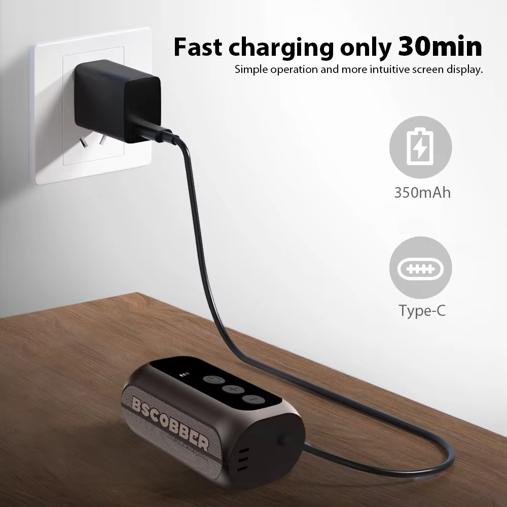 BSCOBBER A5mini Portable Air Pump Portable Rechargeable Wireless Bicycle Accessories Tire Inflator 100PSI High Pressure