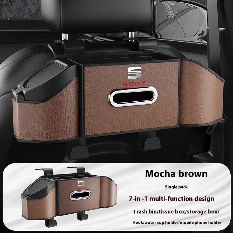 For Seat FR Leon MK2 MK3 Ibiza Alhbambra Arona Arosa Ateca Cordobe Exeo Tarraco Toledo Mii Car Interior Seat Back Storage Box