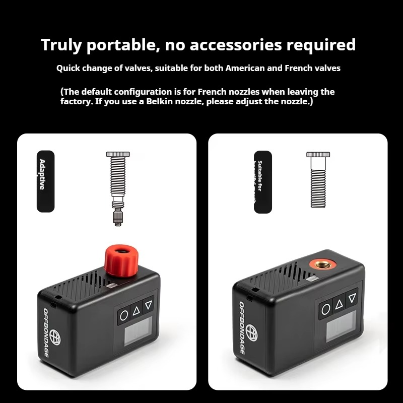 OFFFBONDAGE 120 PSI Portable Pocket Bike Electric Air Pump MINI Fast Rechargeable Compressor Tire Inflator For Bicycle Digital