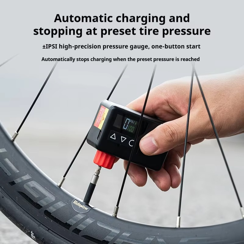 OFFFBONDAGE 120 PSI Portable Pocket Bike Electric Air Pump MINI Fast Rechargeable Compressor Tire Inflator For Bicycle Digital
