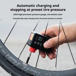 OFFFBONDAGE 120 PSI Portable Pocket Bike Electric Air Pump MINI Fast Rechargeable Compressor Tire Inflator For Bicycle Digital