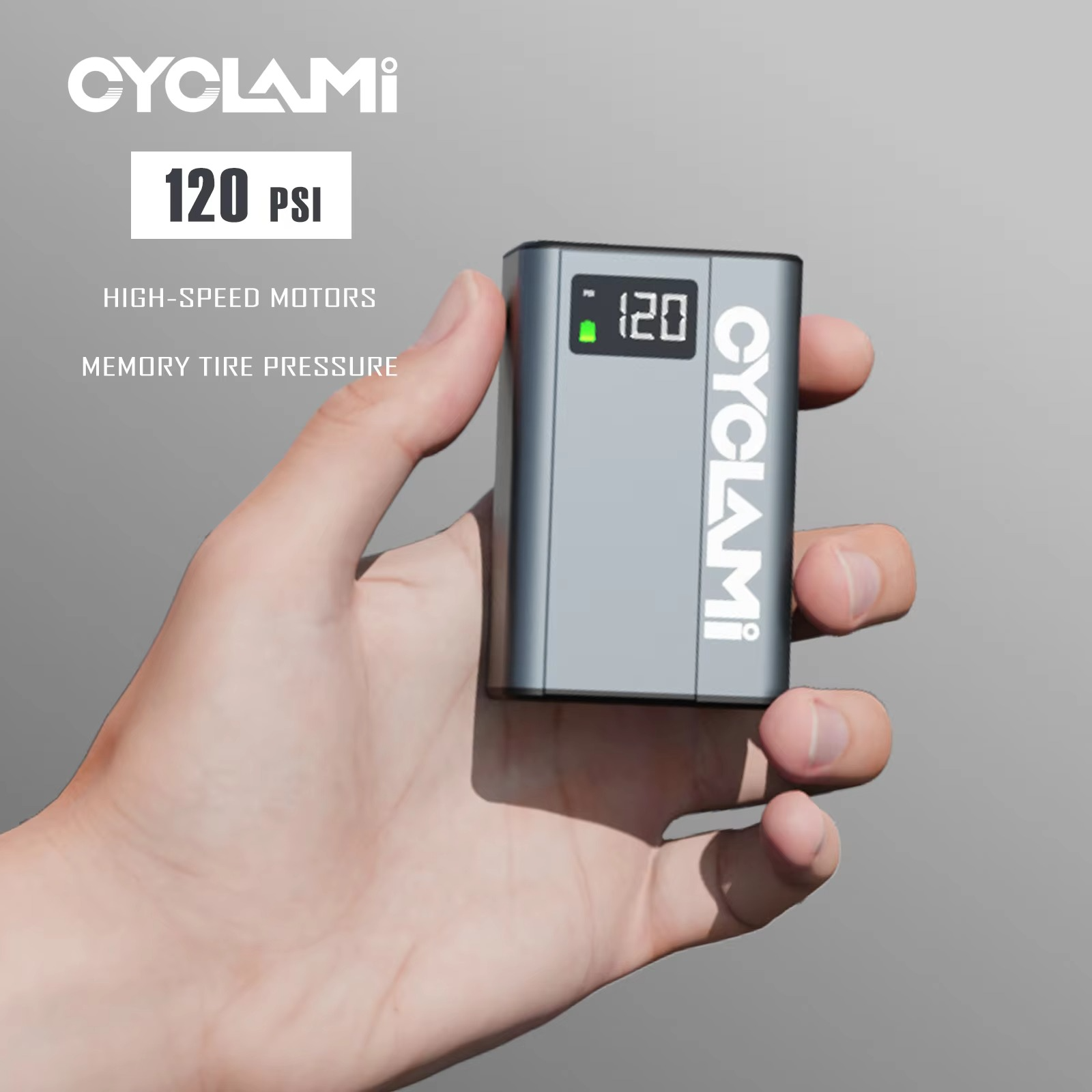 Ultralight Bike Air Electric Pump CYCLAMI E1 120psi Portable Pocket Tire Inflator For MTB Road Bicycle Motorcycle Aluminum Alloy
