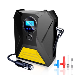 LEIBOO Corded Portable Car Air Pump 12V 150PSI Electric Tire Inflator Pump Motorcycle Bike Ball LED Light Car Air Compressor