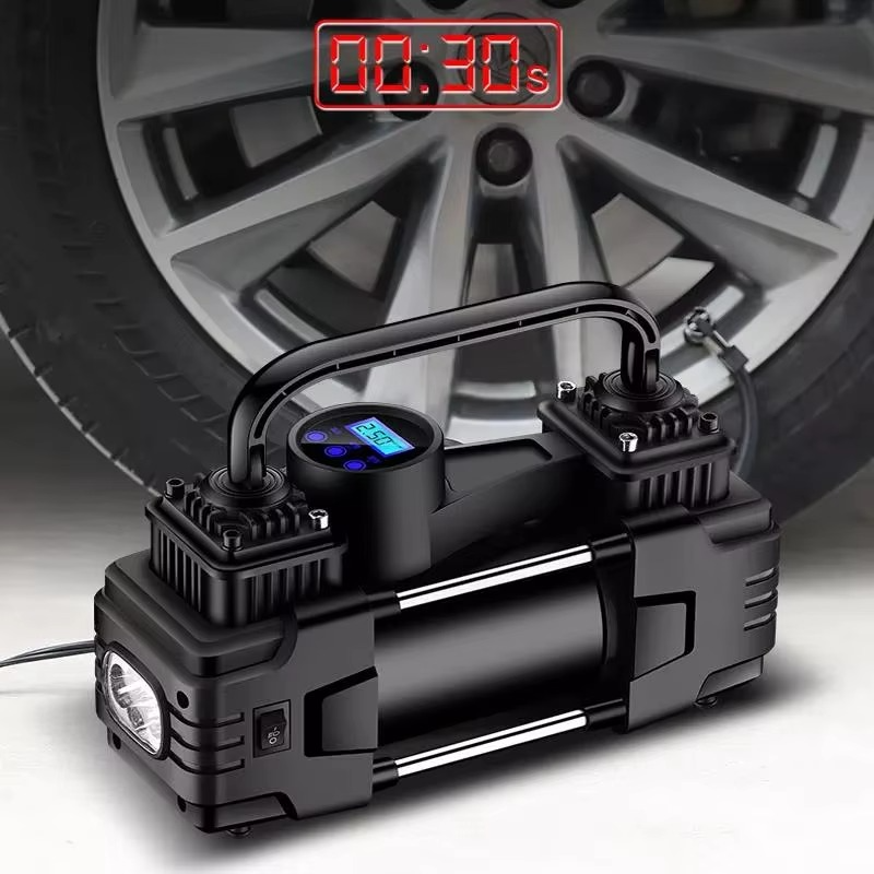 Car Tire Pump Auto Air Compressor Digital Display 12V Portable Auto Air Pump Up To 150 PSI Vacuum Tire Pump Car Accessories