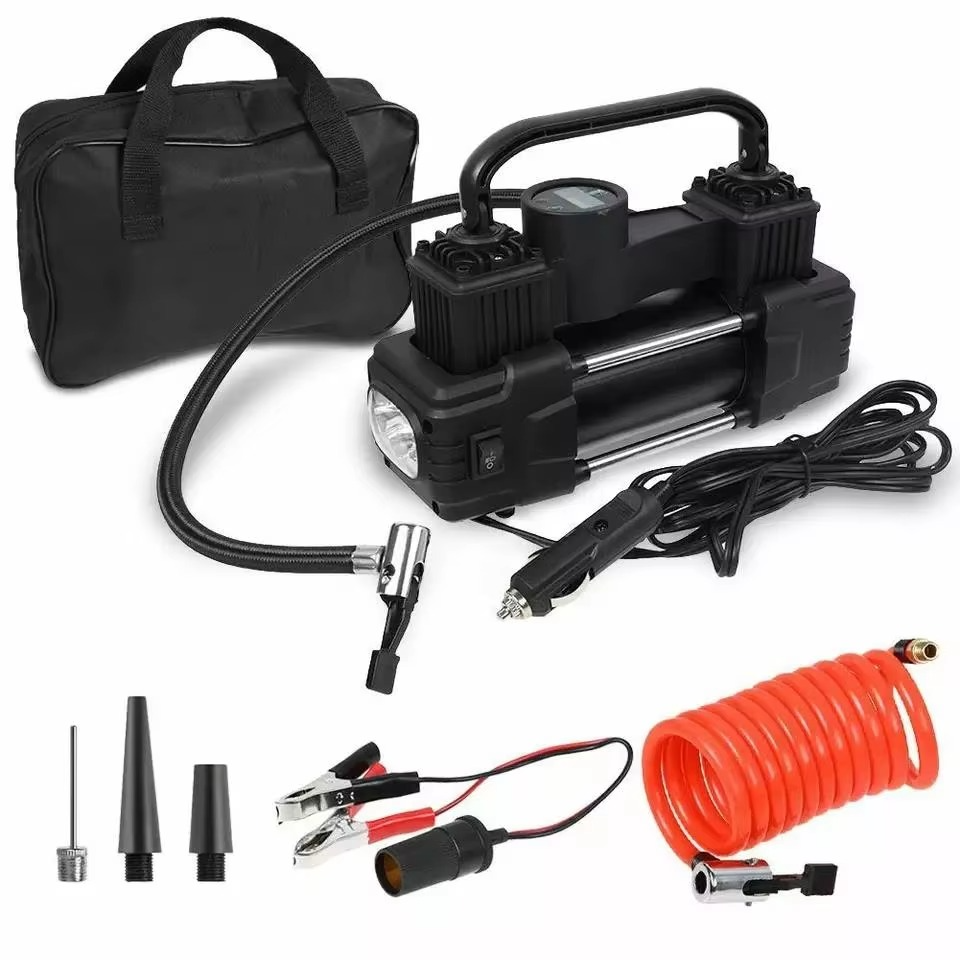 Car Tire Pump Auto Air Compressor Digital Display 12V Portable Auto Air Pump Up To 150 PSI Vacuum Tire Pump Car Accessories