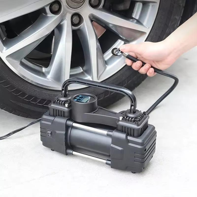 Car Tire Pump Auto Air Compressor Digital Display 12V Portable Auto Air Pump Up To 150 PSI Vacuum Tire Pump Car Accessories