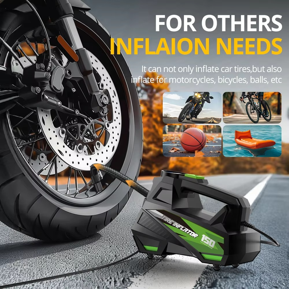 Carsun Car Air Pump Air Compressor 12V 150Psi Electric Wireless Portable Tire Inflator Pump for Motorcycle Bicycle Car Tyre Ball