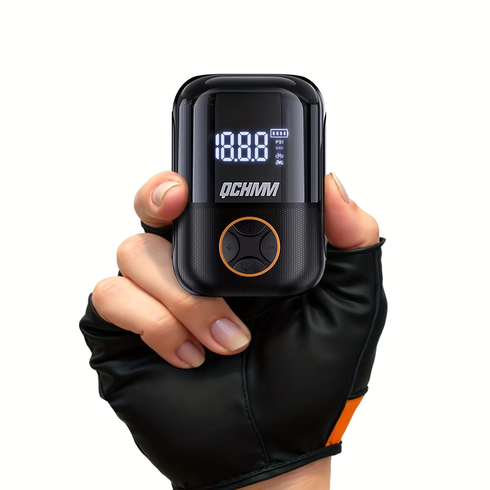 Bicycle Pump, New Style Ultra Small 150 PSI Bike Air Pump, With Digital LCD Pressure Gauge, Type-C Rechargeable Battery for Bike