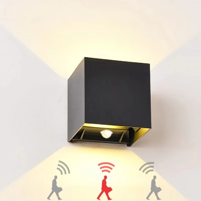 TRAZOS 12W PIR Sensor LED Wall Light Outdoor Waterproof IP65 Porch Garden Wall Lamp Indoor Bedroom Bedside Decoration Lighting