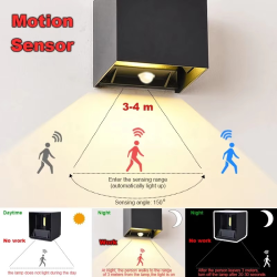 TRAZOS 12W PIR Sensor LED Wall Light Outdoor Waterproof IP65 Porch Garden Wall Lamp Indoor Bedroom Bedside Decoration Lighting