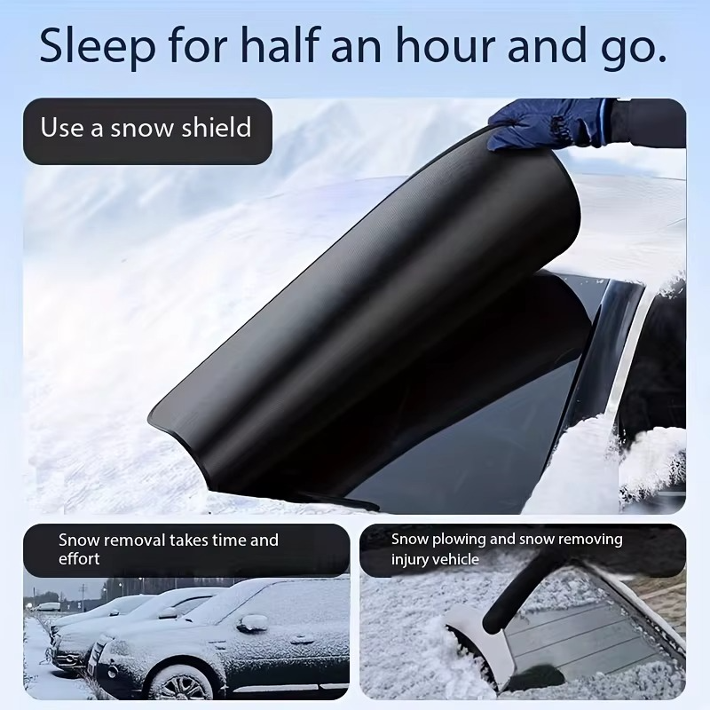 Universal all-weather car windshield cover – snow, frost, and sun protection, durable Oxford fabric, fits most vehicles.